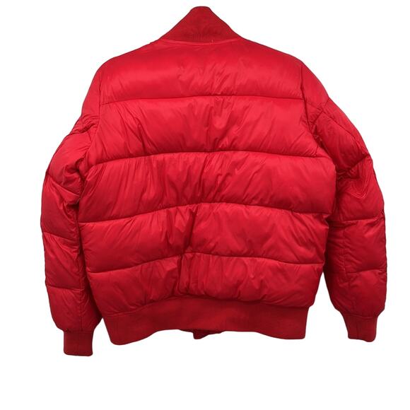 Gap Red Puffer Bomber Jacket Size M - Picture 3 of 12